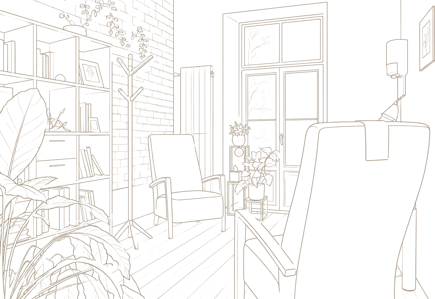 Illustration of the consultation room in Kaunas